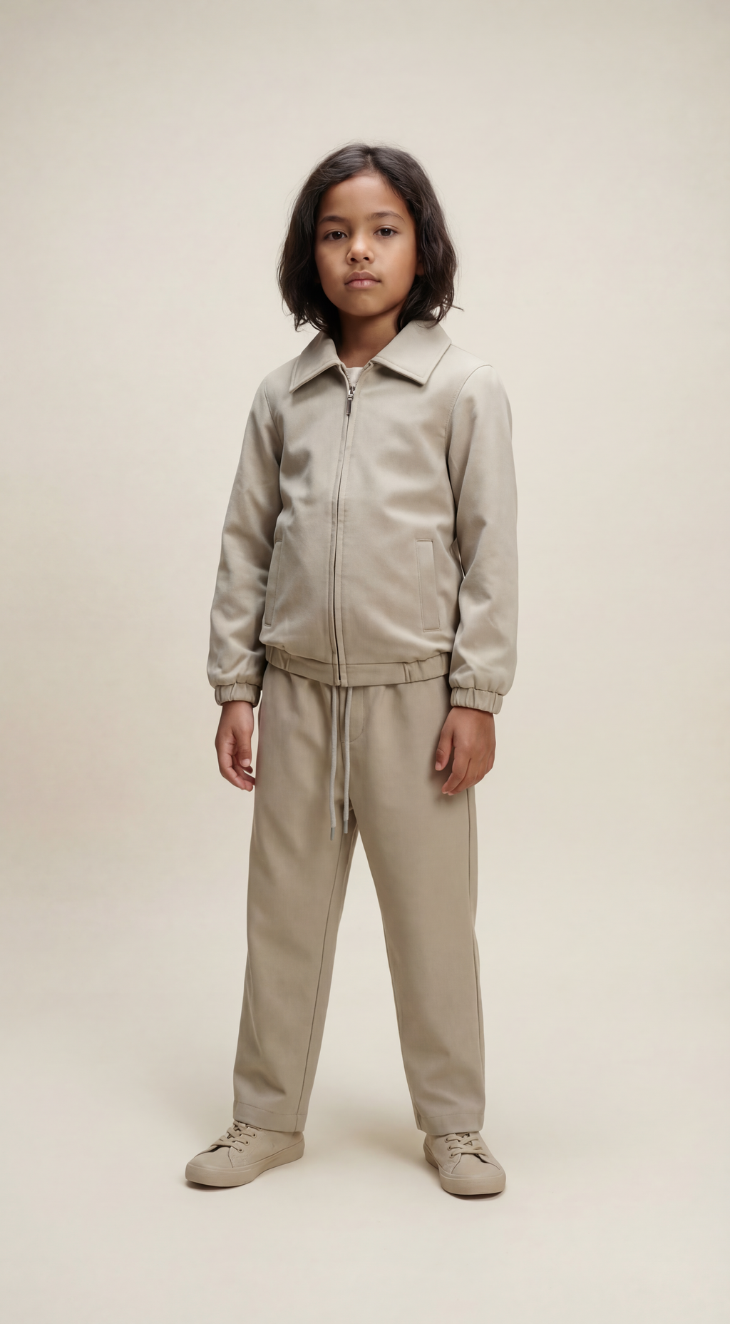 Kids Tech Suit Beige