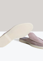 Taupe mauve lady mule