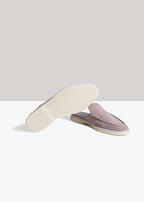 Taupe mauve lady mule