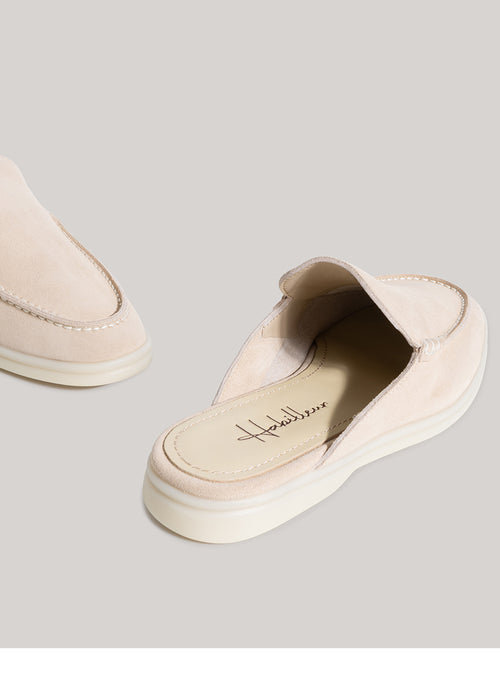 Beige lady mule