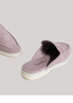 Taupe mauve lady mule