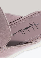 Taupe mauve lady mule
