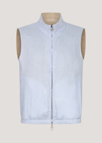 Reversibel Linnen Bodywarmer sky blue