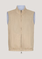 Reversibel Linnen Bodywarmer sky blue