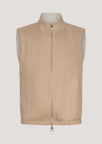 Reversibel Linnen Bodywarmer beige