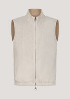 Reversibel Linnen Bodywarmer beige