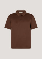 Coffee Mercerized Air Knit Polo