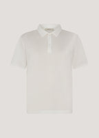 White Mercerized Air Knit Polo