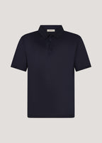 Navy Mercerized Air Knit Polo