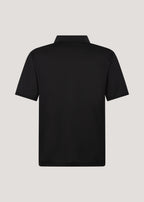 Black Mercerized Air Knit Polo