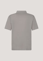 Grey Mercerized Air Knit Polo