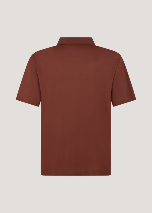 Chestnut Mercerized Air Knit Polo