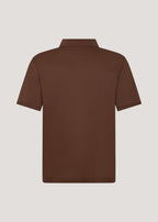 Coffee Mercerized Air Knit Polo