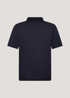 Navy Mercerized Air Knit Polo