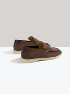 Qahwa Croc-embossed Yacht Loafers