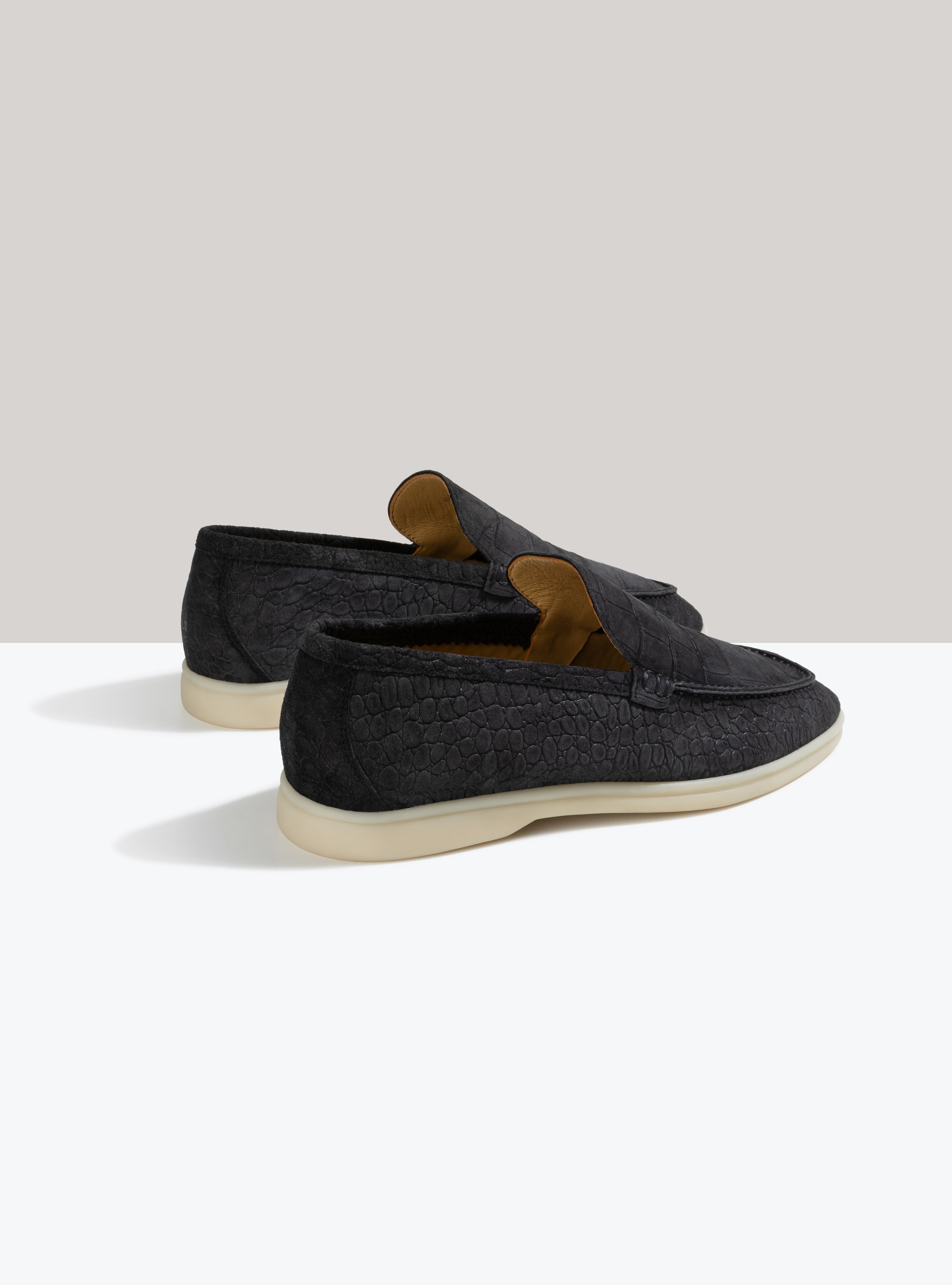 Dukhan Croc-embossed Yacht Loafers