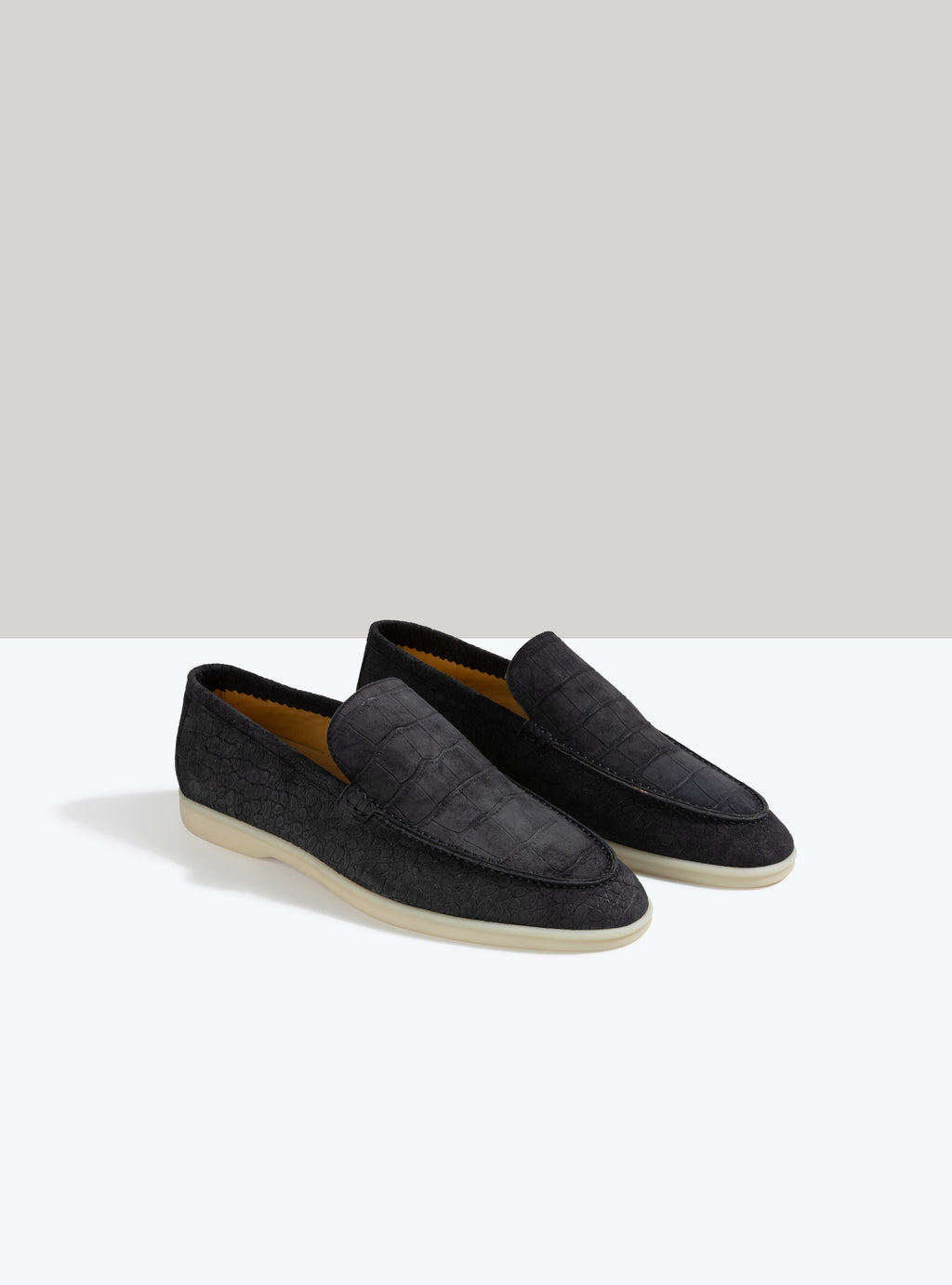 Dukhan Croc-embossed Yacht Loafers