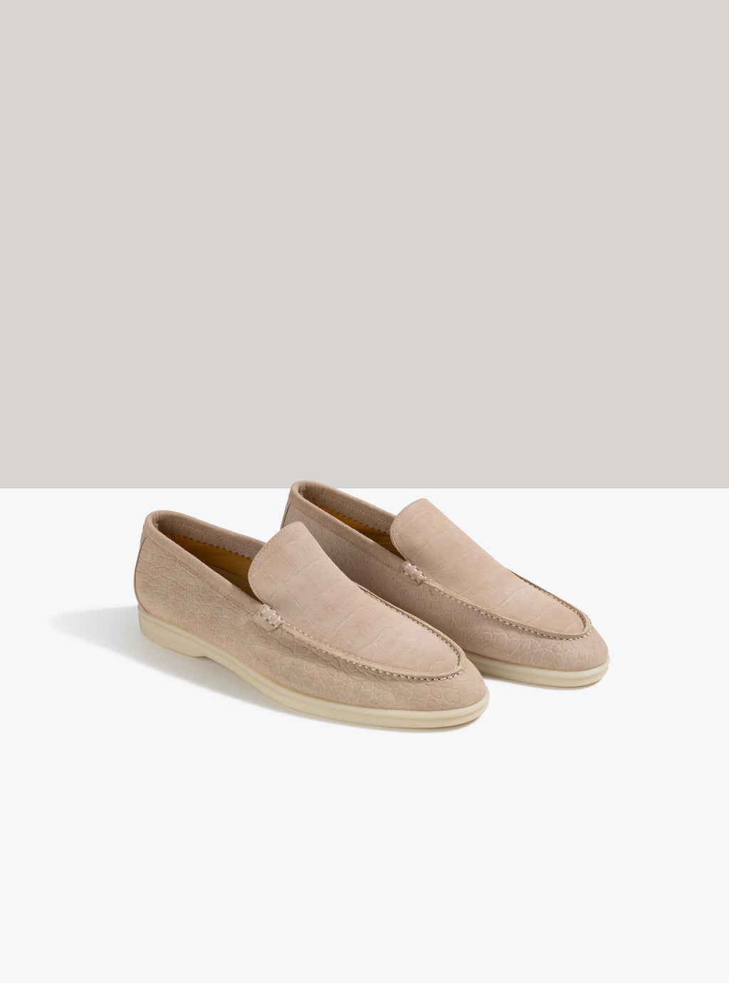 Albijo Croc-embossed Yacht Loafers