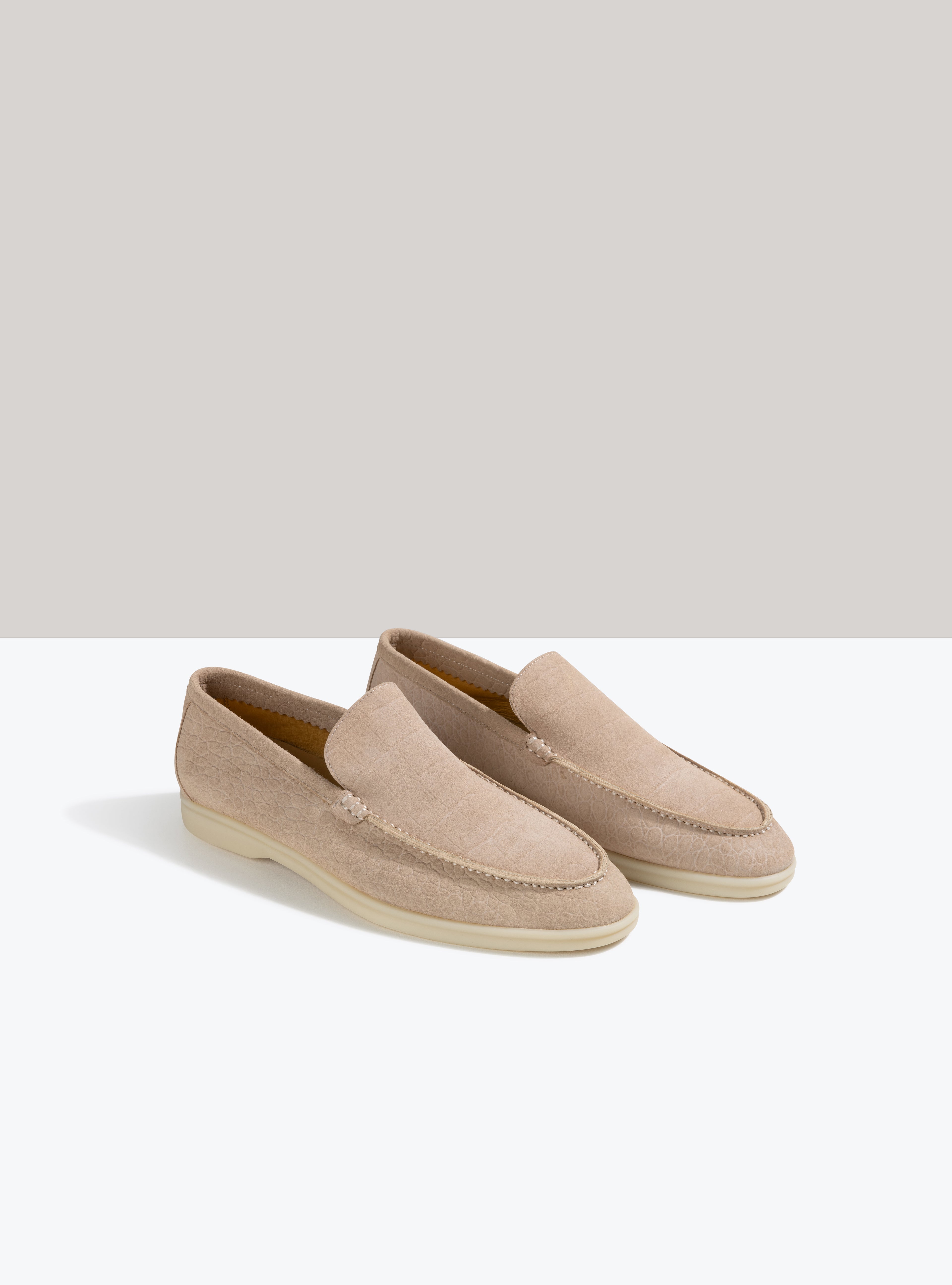 Albijo Croc-embossed Yacht Loafers