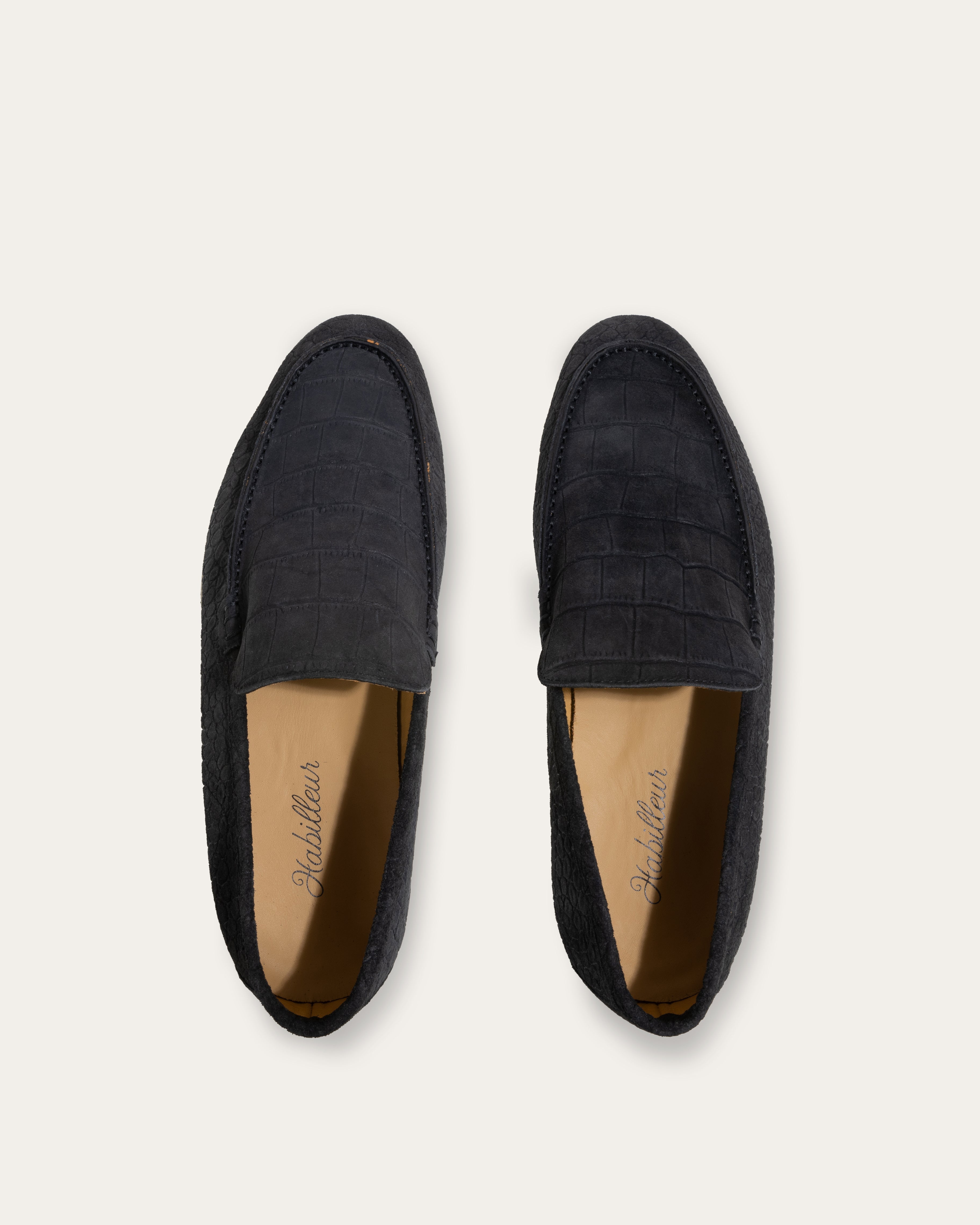 Dukhan Croc-embossed Yacht Loafers