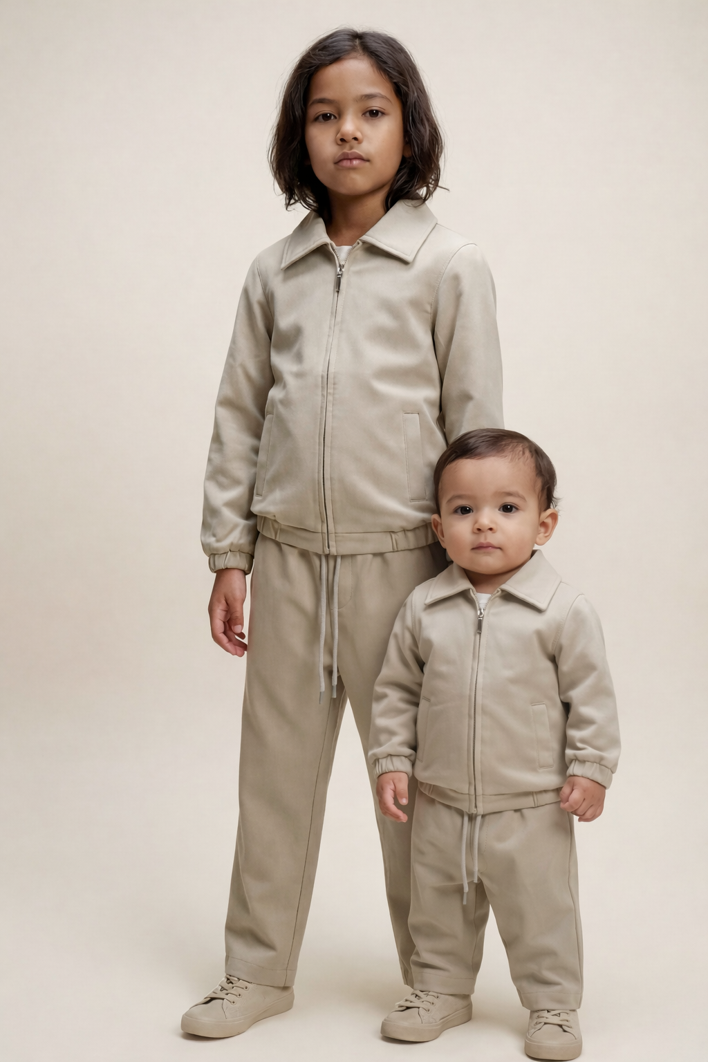 Kids Tech Suit Beige
